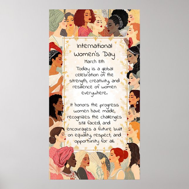 Intranational Women's Day Mission  Poster (Front)