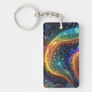 Intricate Abstract Paisley Sweep Keychain