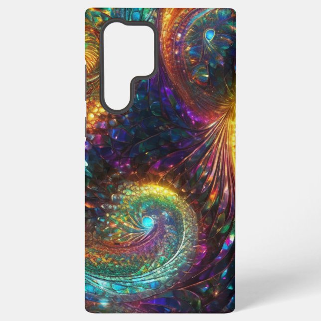Intricate Abstract Paisley Swirls Samsung Galaxy S22 Ultra Case (Back)