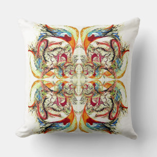 Intricate abstract pattern two sides throw pillow