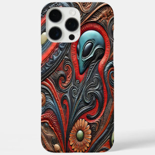 Intricate Alien Design Inspired by Cosmic Themes iPhone 16 Pro Max Case