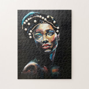 Intricate Beadwork Headdress Portrait Jigsaw Puzzle