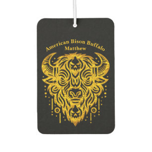 Intricate Bison Design With Tribal Elements Air Freshener