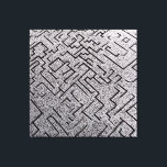 Intricate Black & White Labyrinth Maze Canvas Print<br><div class="desc">An ultra-detailed black-ink labyrinth sprawls across the canvas in thousands of precise, tightly packed lines. Sharp corners, narrow passages, deceptive branches, and hidden dead ends create a mesmerizing, almost textile-like texture that invites prolonged gazing. No obvious entrance or exit appears; the design feels infinite, meditative, and subtly disorienting—symbolizing life’s twists,...</div>