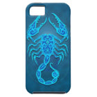 Intricate Blue Tribal Scorpio