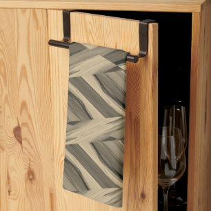 Intricate Brown Marble Pattern Kitchen Towel