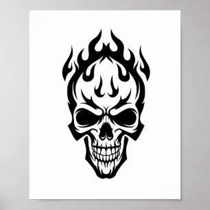 Intricate Celtic Knotwork Skull Poster - Detailed 