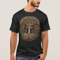 Intricate Celtic Knotwork Tree T-Shirt