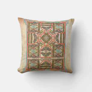 Intricate Celtic Symbols Design Knotwork Carpet Throw Pillow