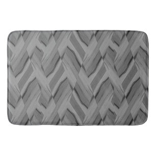 Intricate Charcoal Marble Pattern Bath Mat