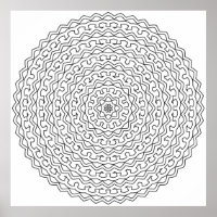 Intricate Concentric Loop Mandala with Floral Core