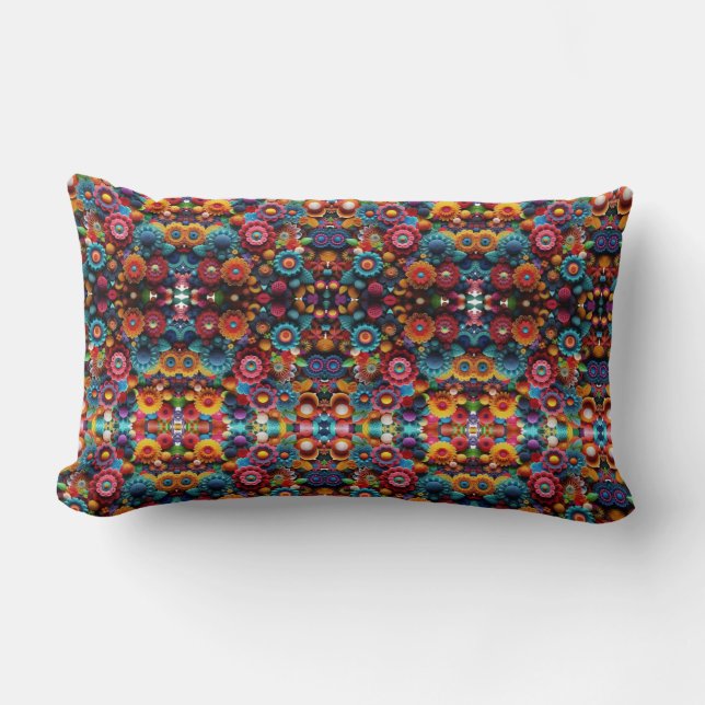 Intricate Crochet Patterns Lumbar Pillow (Front)
