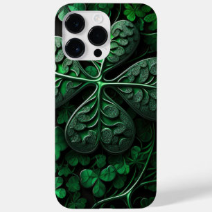 INTRICATE DARK GREEN IRISH SHAMROCKS Case-Mate iPhone 14 PRO MAX CASE