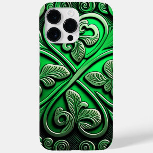 INTRICATE DARK GREEN IRISH SHAMROCKS Case-Mate iPhone 14 PRO MAX CASE