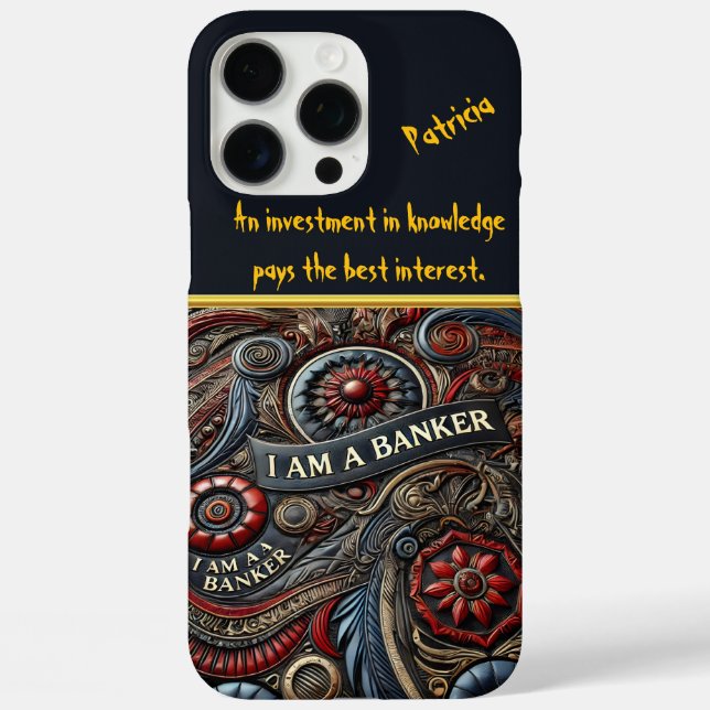 Intricate Design Celebrating a Banking Identity Case-Mate iPhone Case (Back)