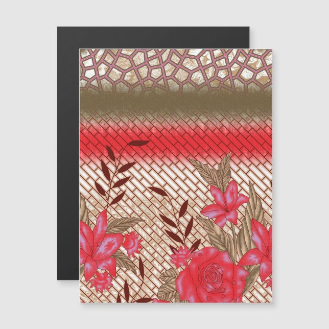 Intricate fabric design featuring floral patterns  (Front/Back)
