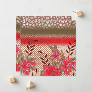 Intricate fabric design featuring floral patterns  announcement