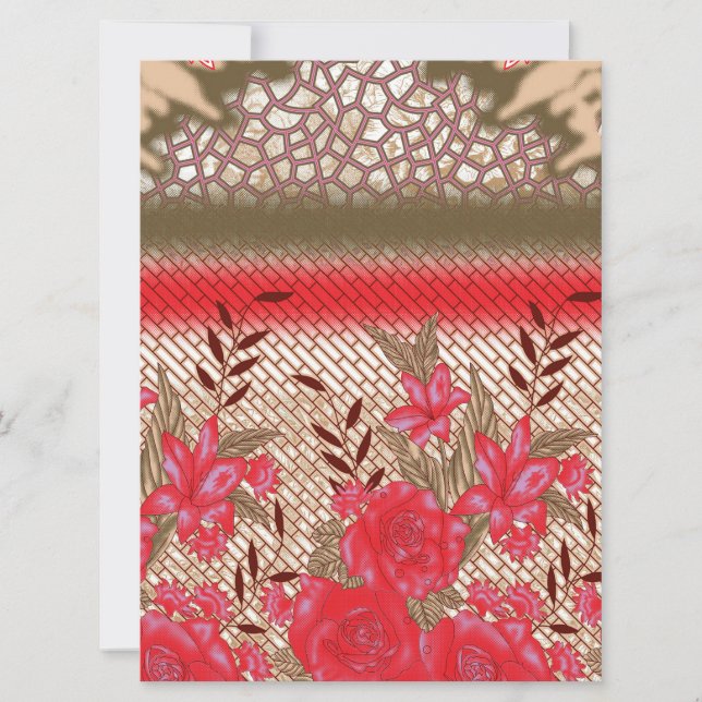 Intricate fabric design featuring floral patterns  card (Front)
