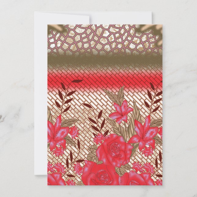 Intricate fabric design featuring floral patterns  holiday card (Front)