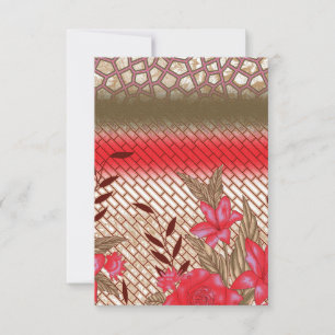 Intricate fabric design featuring floral patterns  invitation