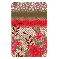 Intricate fabric design featuring floral patterns 