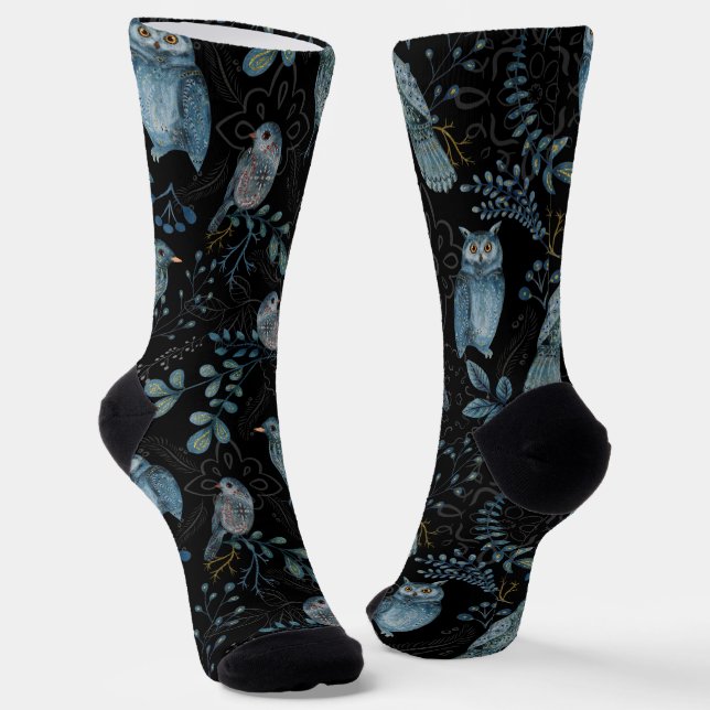 Intricate  floral and paisley  pattern  socks (Angled)