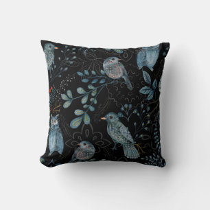 Intricate  floral and paisley  pattern  throw pillow