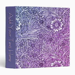 Intricate Floral Design in Purple Hues Personal Binder