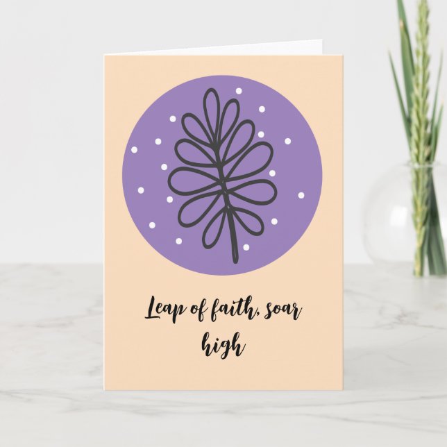 Intricate Floral Line Drawing Thoughtful Gestures Card (Front)