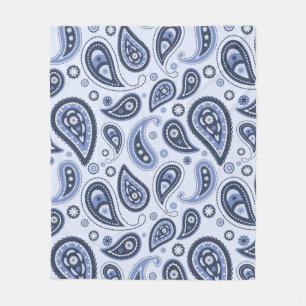 Intricate Floral Paisley Print Design Fleece Blanket