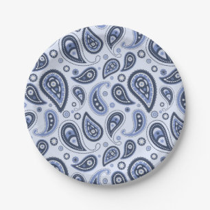 Intricate Floral Paisley Print Design Paper Plate