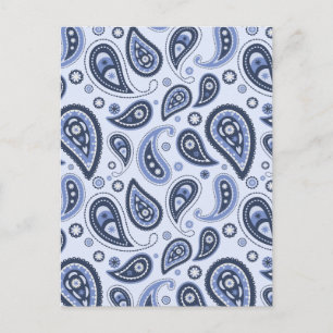 Intricate Floral Paisley Print Design Postcard