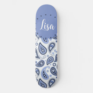 Intricate Floral Paisley Print Design Skateboard