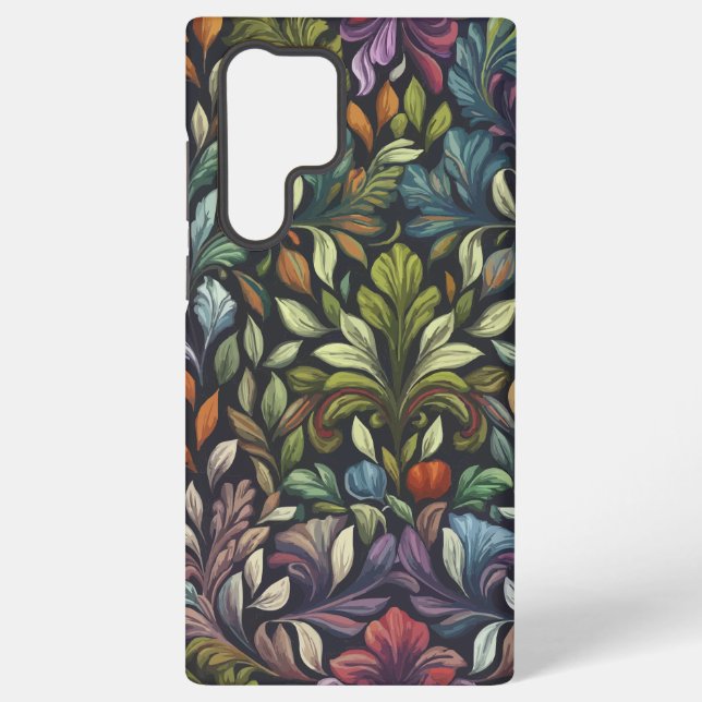 Intricate Floral Pattern Samsung Galaxy S22 Ultra Case (Back)
