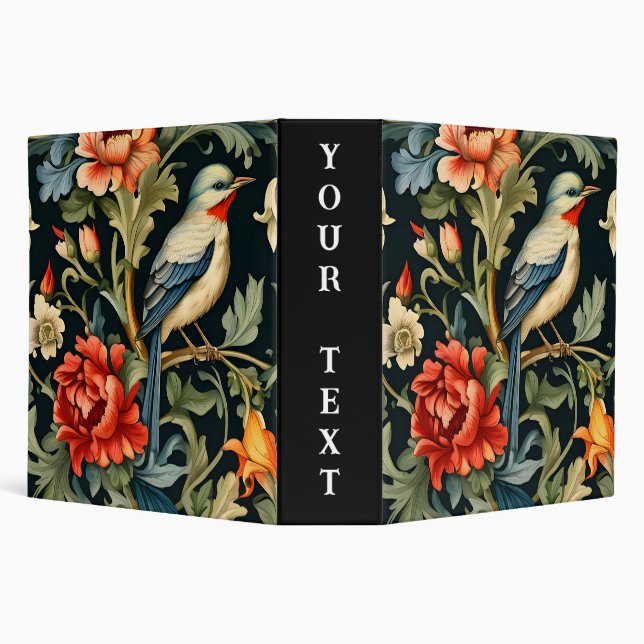 Intricate Floral with Bird Binder (Background)