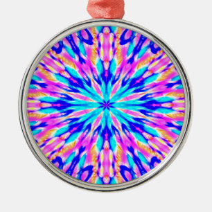 intricate fractal mandala metal ornament