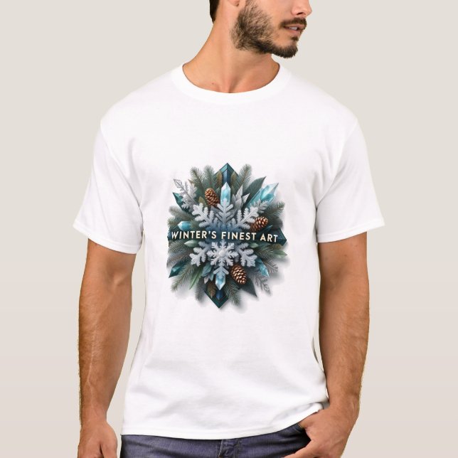 Intricate Frozen Evergreen T-Shirt (Devant)
