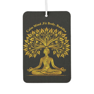 Intricate Gold Buddha Sculpture Air Freshener