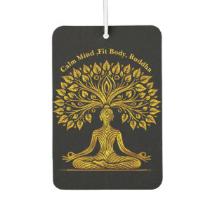 Intricate Gold Buddha Sculpture Air Freshener