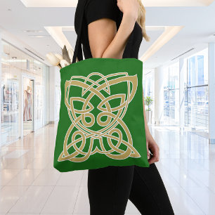 Intricate Gold Celtic Butterfly Tote Bag
