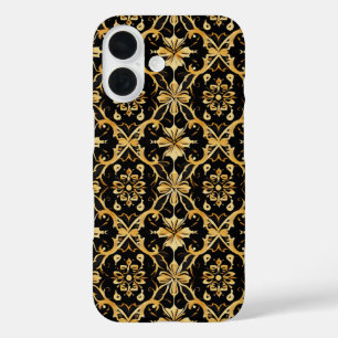 Intricate Gold Pattern iPhone 16 Case