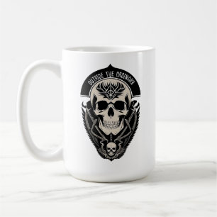 Intricate Gothic Skull Illustration Coffee Mug