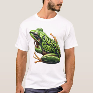 Intricate Green Frog Just Vibin' T-Shirt