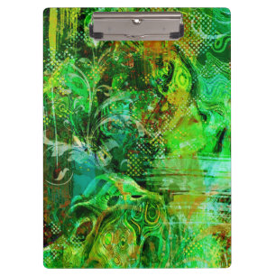 Intricate Green Textures Clipboard