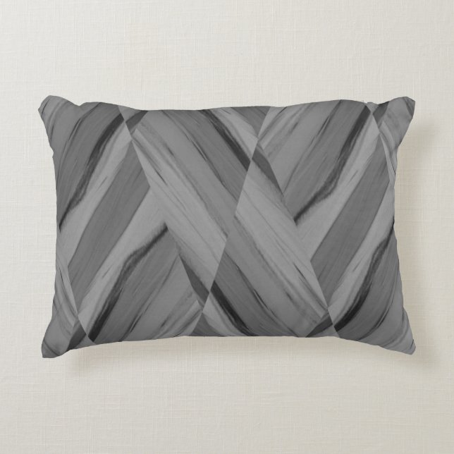 Intricate Grey Marble Pattern Accent Pillow (Front)