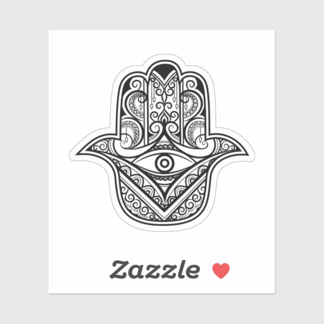 Intricate Hamsa Hand Evil Eye Vinyl Sticker (Sheet)