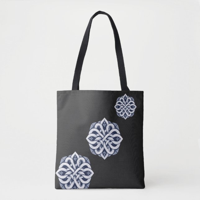 Intricate Interlocking Celtic Knot Ornament Tote Bag (Front)