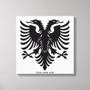 Intricate Layered Feather Eagle Canvas Print