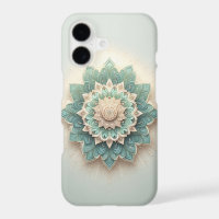 Intricate Layered Geometric Bloom - Modern Teal & 