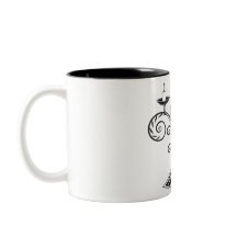 Intricate Line Art Design Mug with Swirls.